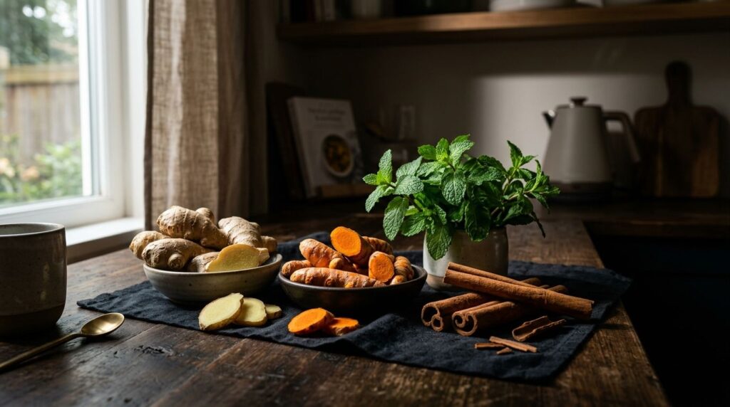 Ramuan herbal Jahe Kunyit Mint Kayumanis
